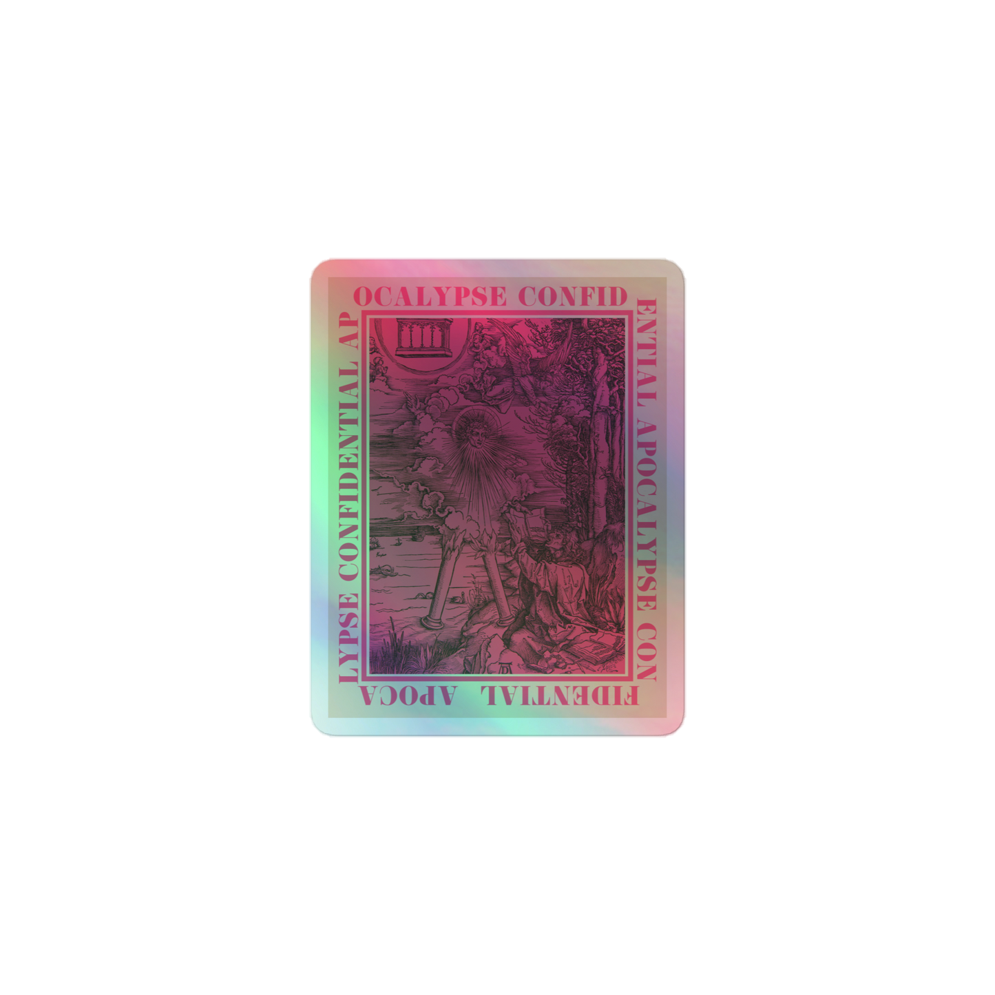 Holographic Book Eater Sticker Pink