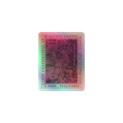 Holographic Book Eater Sticker Pink